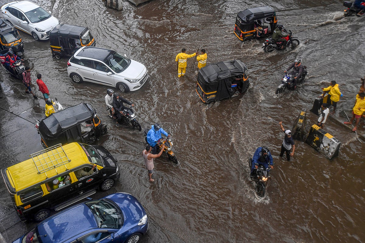 Heavy rainfall caused severe waterlogging in Mumbai on Monday - PTI